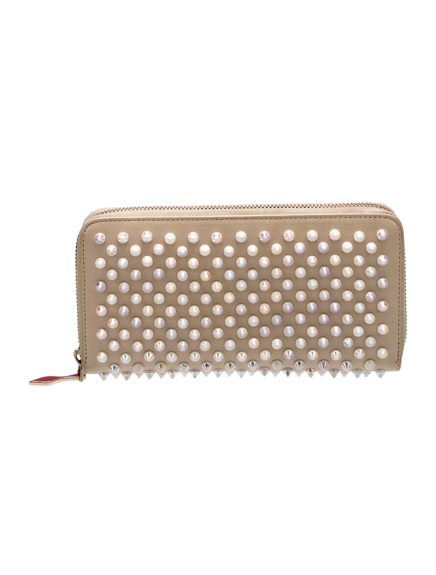 Christian Louboutin Iridescent Panettone Spike Accents Wallet