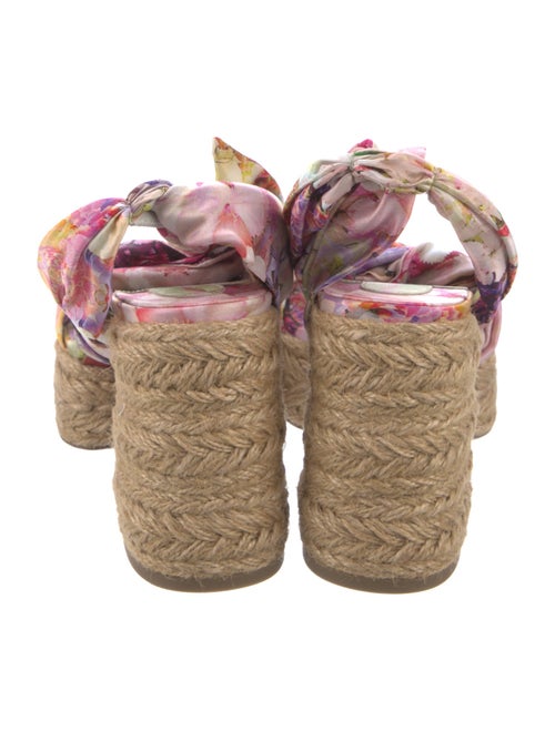 Christian Louboutin Satin Floral Print Espadrilles