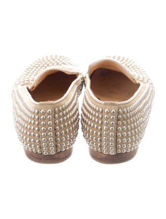 Christian Louboutin Suede Studded Accents Loafers