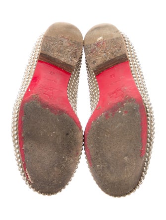 Christian Louboutin Suede Studded Accents Loafers