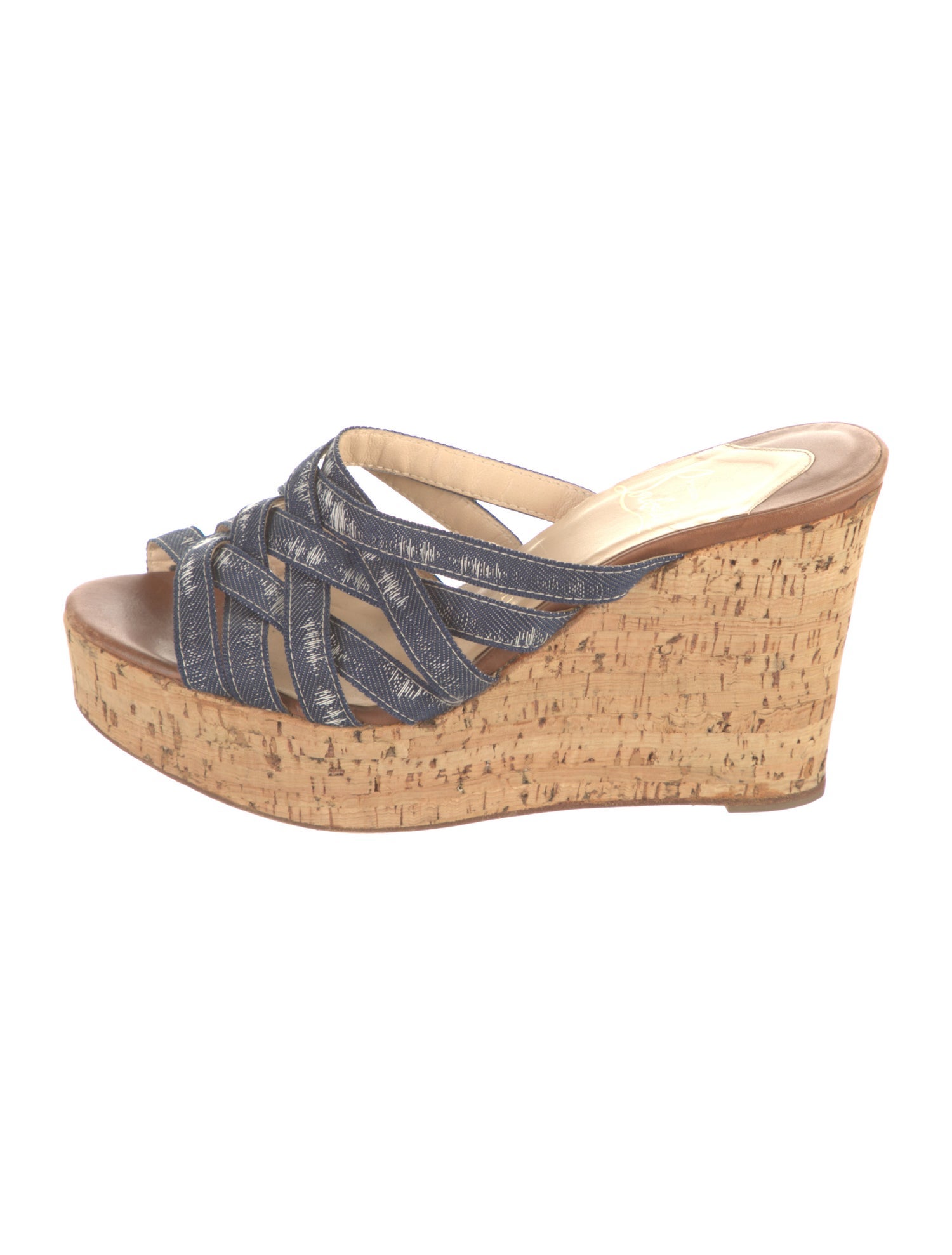 Christian Louboutin Denim Slides