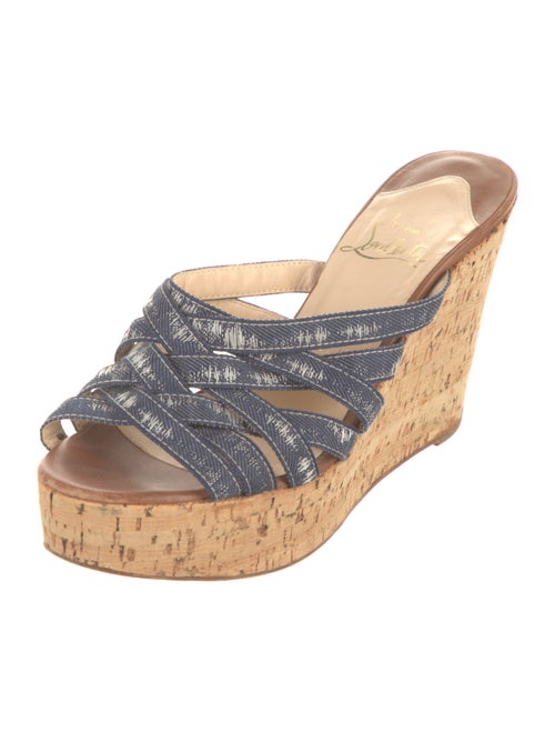 Christian Louboutin Denim Slides