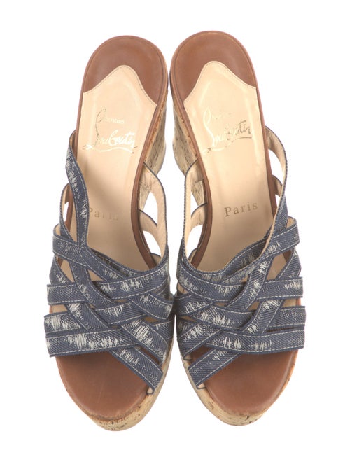 Christian Louboutin Denim Slides