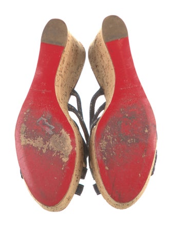 Christian Louboutin Denim Slides