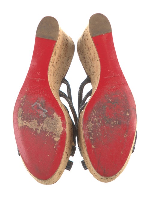 Christian Louboutin Denim Slides