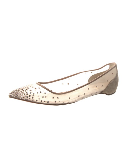 Christian Louboutin Mesh Glitter Accents Ballet Flats