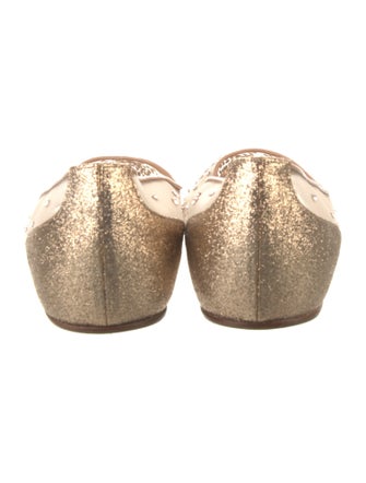 Christian Louboutin Mesh Glitter Accents Ballet Flats