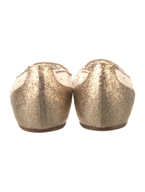 Christian Louboutin Mesh Glitter Accents Ballet Flats