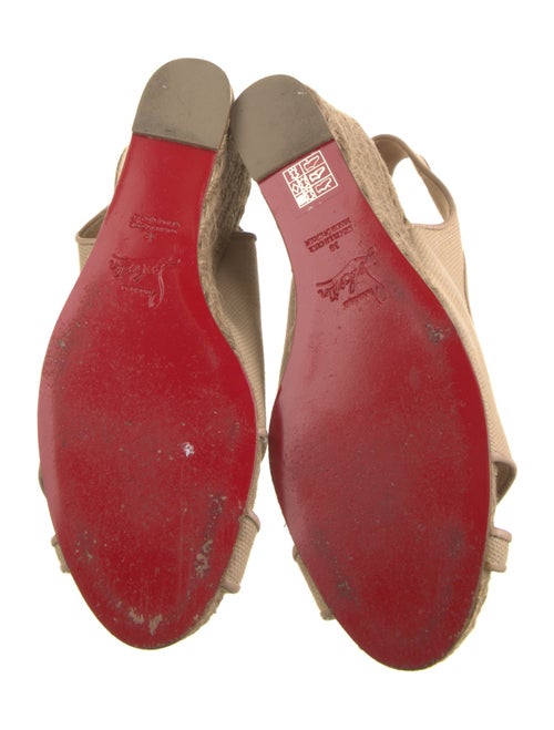 Christian Louboutin Canvas Slingback Sandals