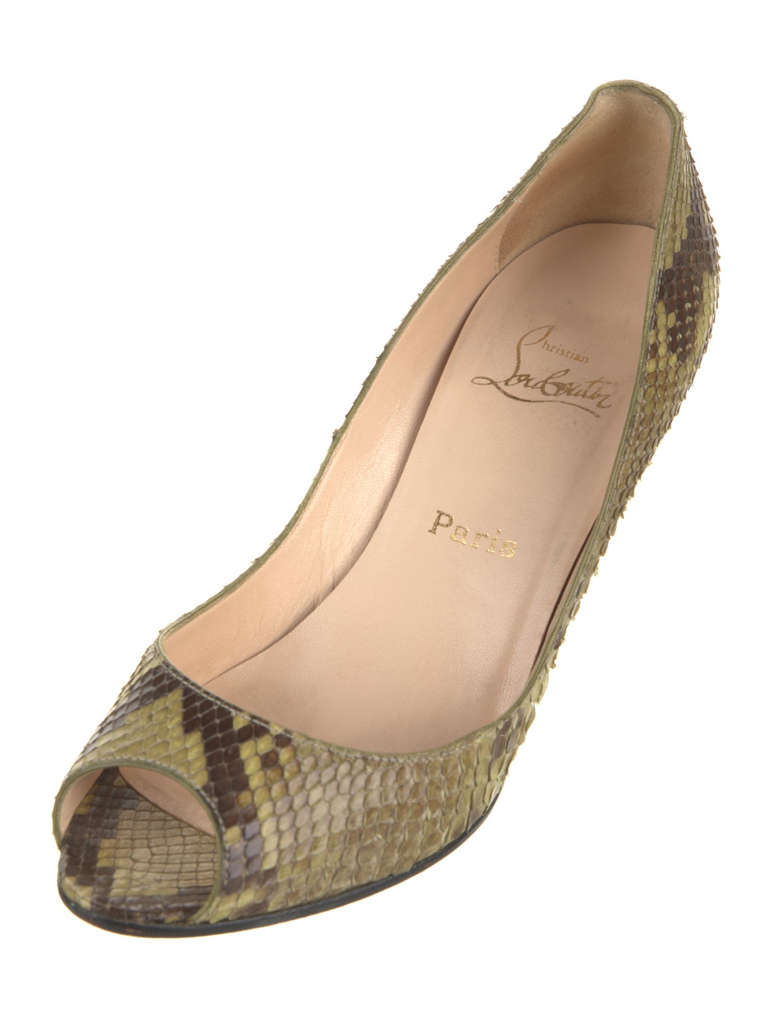 Christian Louboutin Snakeskin Animal Print Pumps