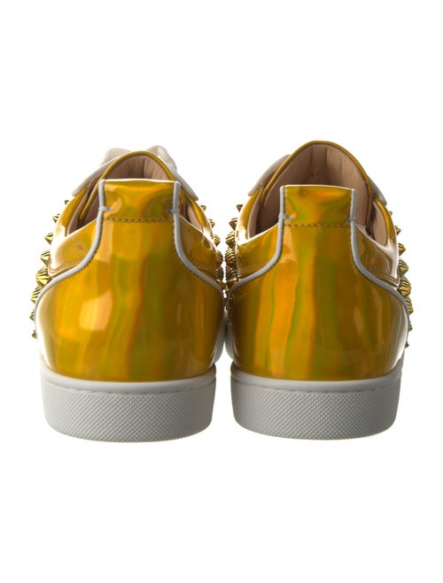 Christian Louboutin Spike Accents Patent Leather Sneakers