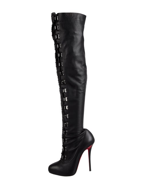 Christian Louboutin Leather Lace-Up Boots