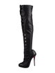 Christian Louboutin Leather Lace-Up Boots