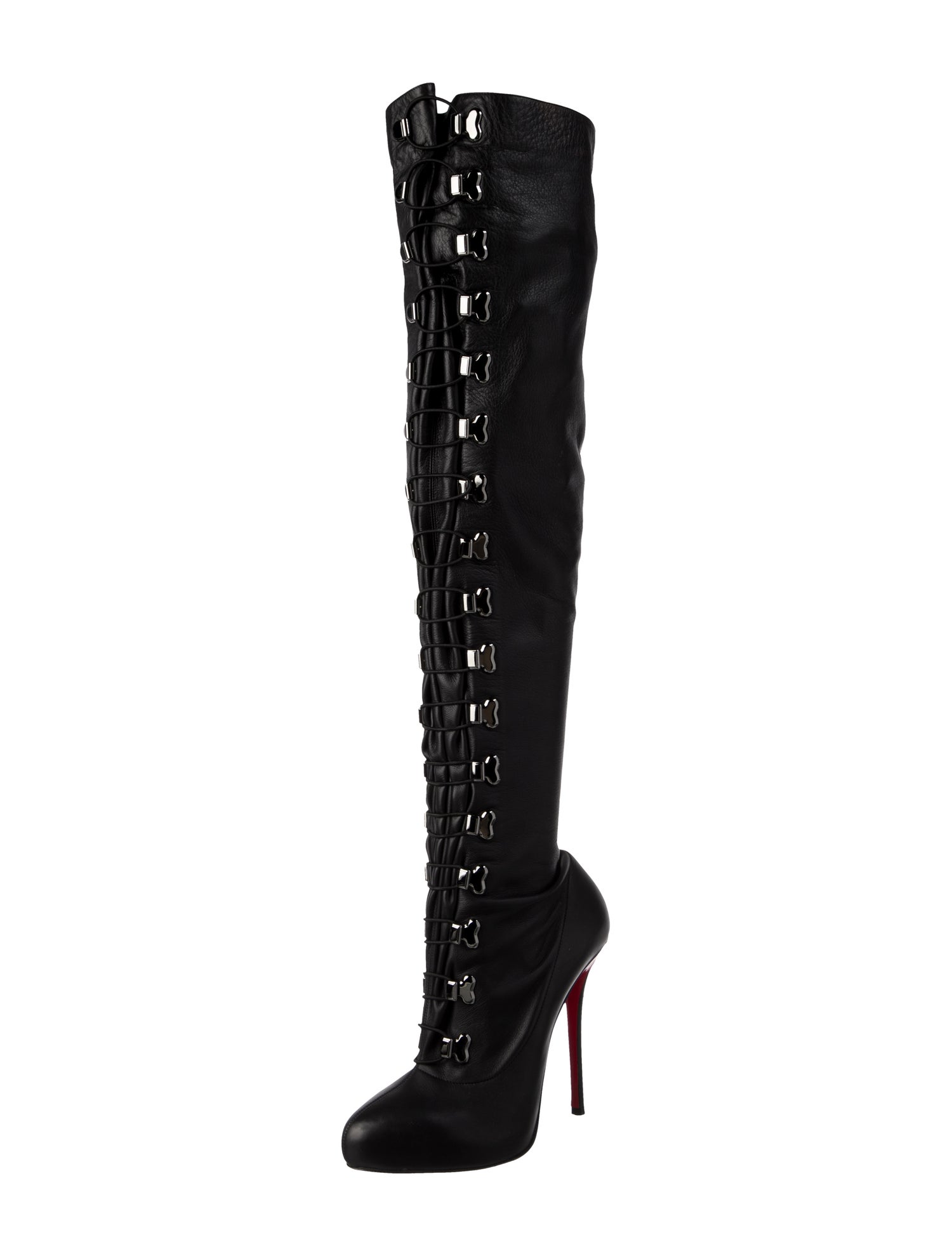 Christian Louboutin Leather Lace-Up Boots
