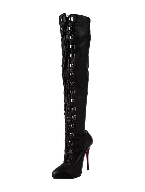 Christian Louboutin Leather Lace-Up Boots