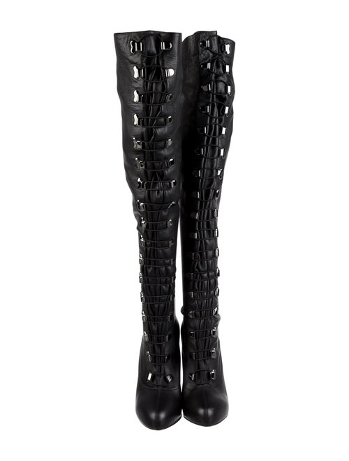 Christian Louboutin Leather Lace-Up Boots