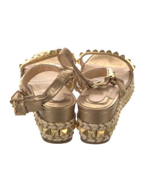 Christian Louboutin Spike Accents Leather Espadrilles