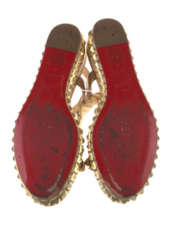 Christian Louboutin Spike Accents Leather Espadrilles