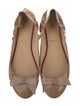 Christian Louboutin Patent Leather Bow Accents Ballet Flats