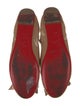 Christian Louboutin Patent Leather Bow Accents Ballet Flats