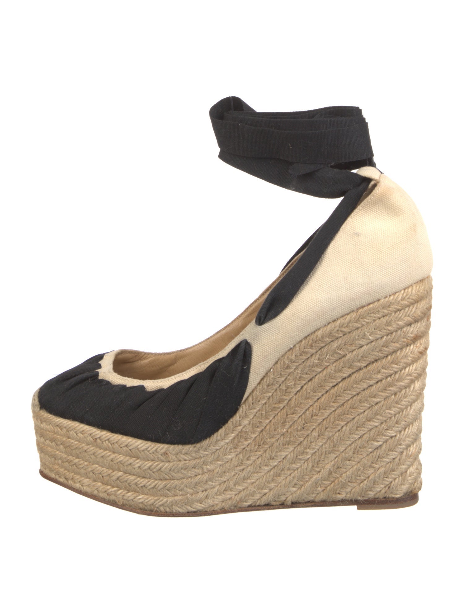 Christian Louboutin Canvas Colorblock Pattern Pumps