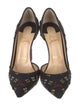 Christian Louboutin Floral Print Embroidered Accent D'Orsay Pumps