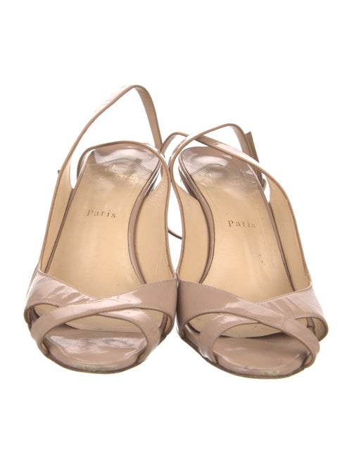 Christian Louboutin Patent Leather Slingback Sandals