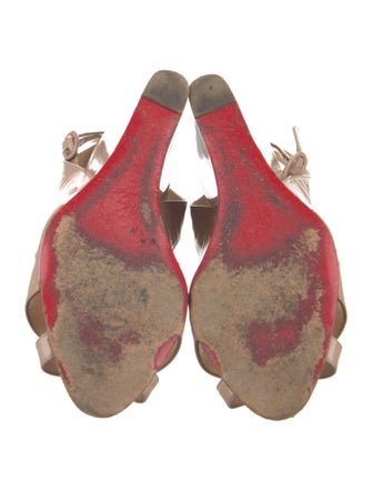 Christian Louboutin Patent Leather Slingback Sandals