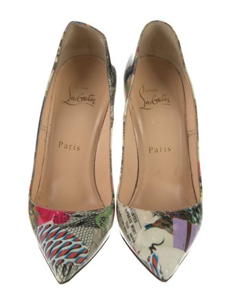 Christian Louboutin Patent Leather Printed Pumps
