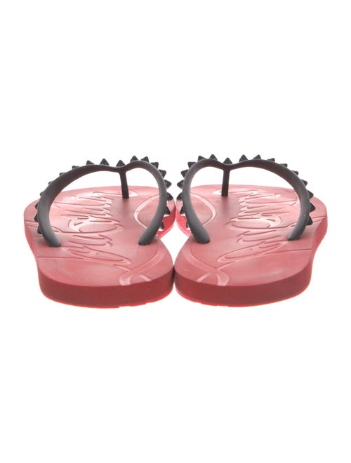 Christian Louboutin Spike Accents Rubber Flip Flops
