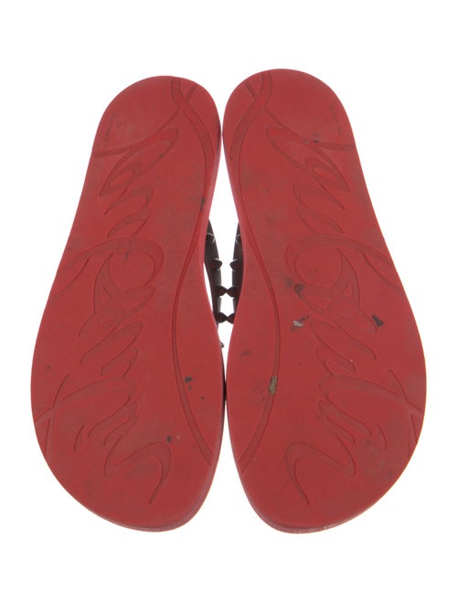 Christian Louboutin Spike Accents Rubber Flip Flops