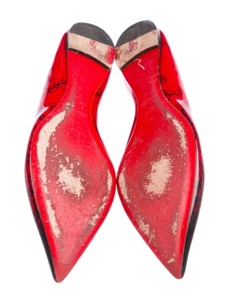 Christian Louboutin Patent Leather Printed Flats