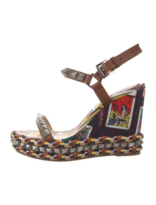 Christian Louboutin Spike Accents Leather Sandals