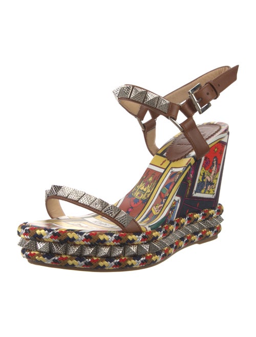 Christian Louboutin Spike Accents Leather Sandals