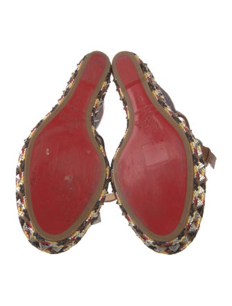 Christian Louboutin Spike Accents Leather Sandals
