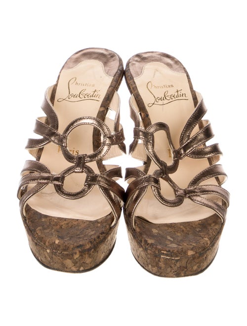 Christian Louboutin Leather Cutout Accent Espadrilles