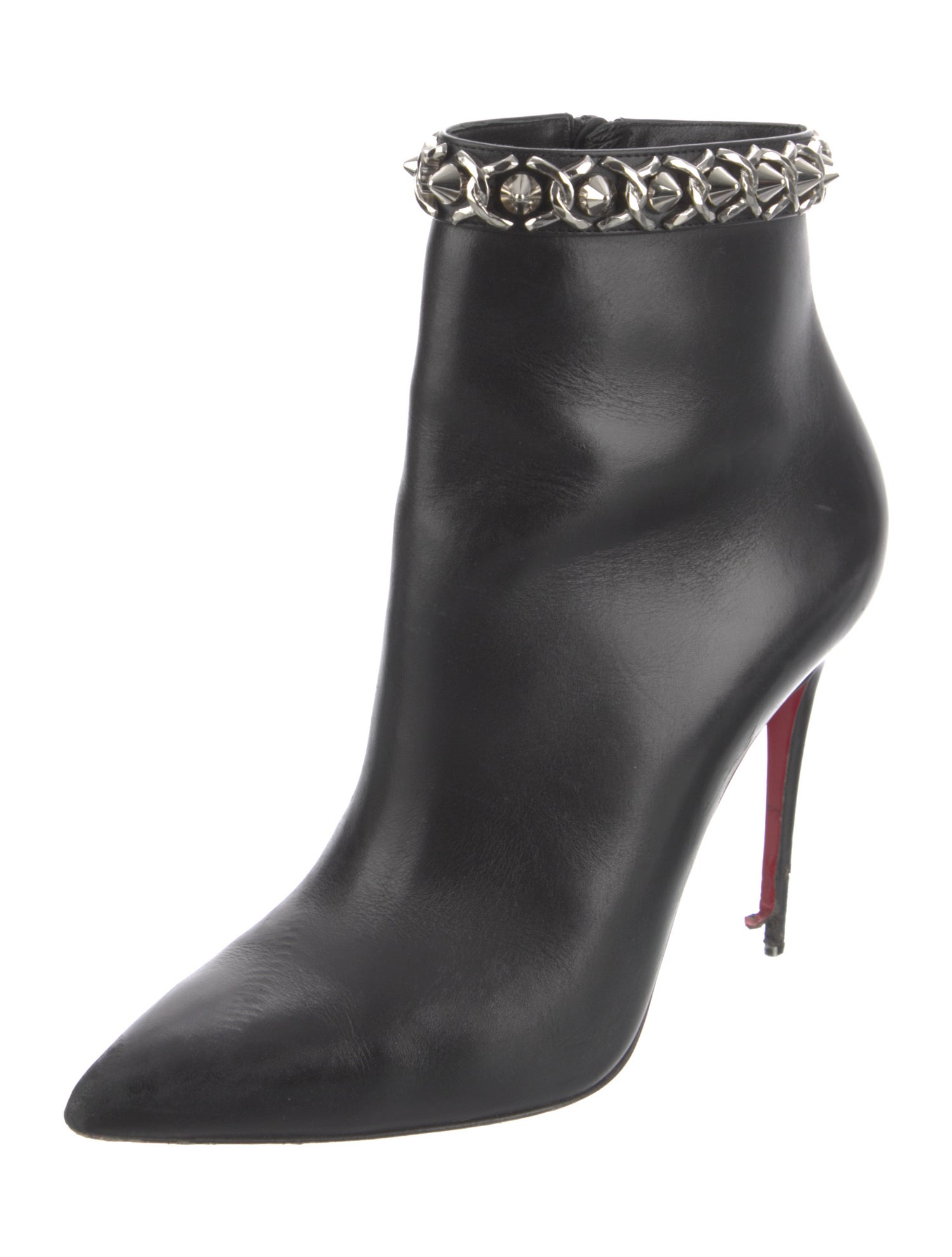 Christian Louboutin Leather Studded Accents Pumps