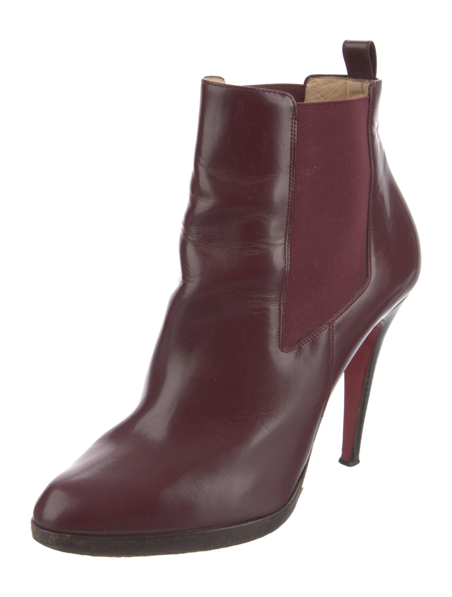 Christian Louboutin Patent Leather Chelsea Boots