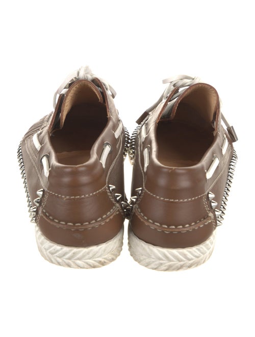 Christian Louboutin Spike Accents Leather Espadrilles