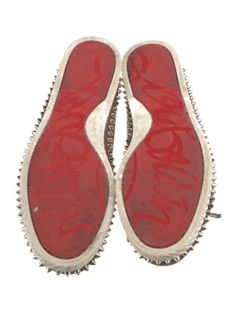 Christian Louboutin Spike Accents Leather Espadrilles