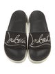 Christian Louboutin Suede Printed Slides