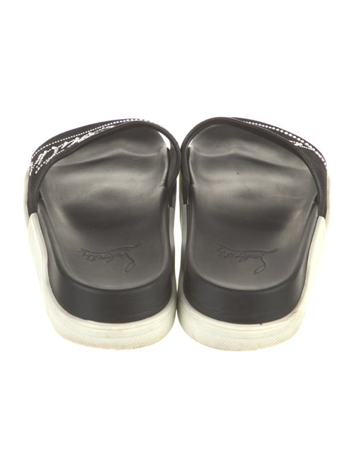 Christian Louboutin Suede Printed Slides