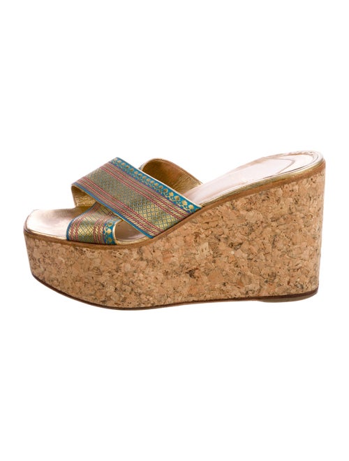 Christian Louboutin Striped Slides