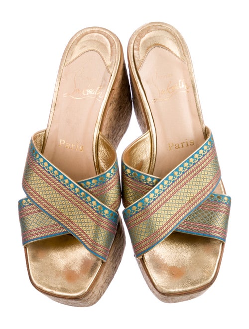 Christian Louboutin Striped Slides