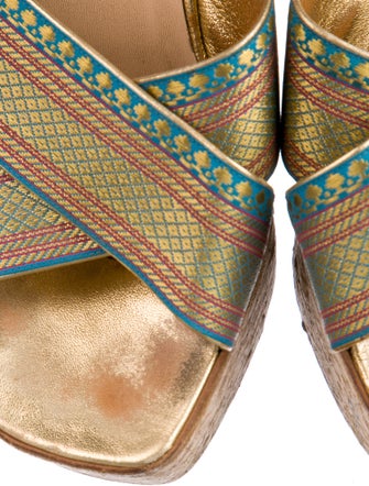 Christian Louboutin Striped Slides