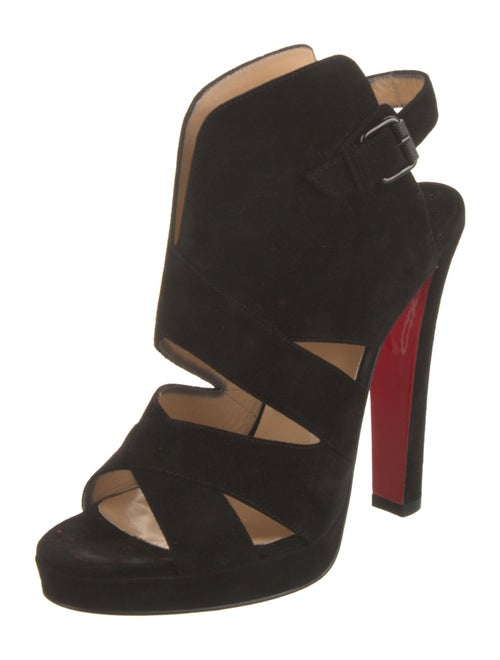 Christian Louboutin Suede Slingback Sandals
