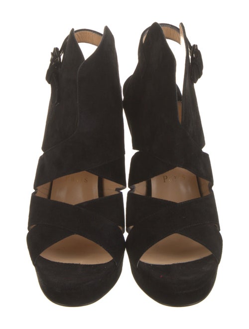 Christian Louboutin Suede Slingback Sandals