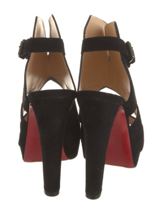 Christian Louboutin Suede Slingback Sandals