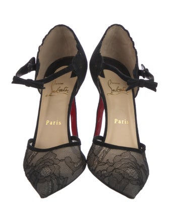 Christian Louboutin Lace Lace Pattern D'Orsay Pumps
