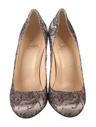 Christian Louboutin Lace Floral Print Pumps